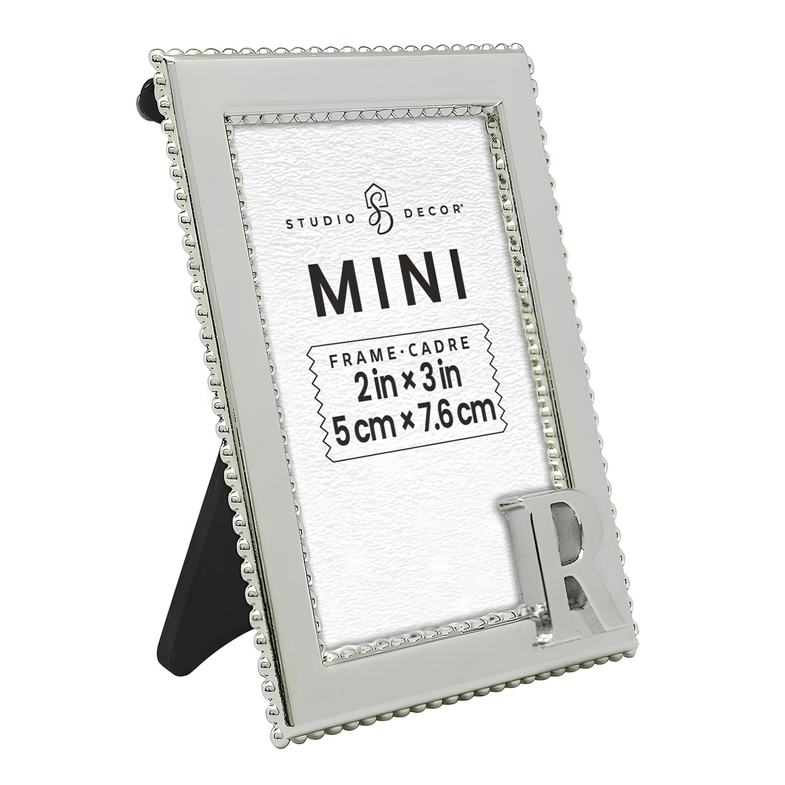 slide 2 of 3, Mini Silver R Frame By Studio Decor, 2 in x 3 in