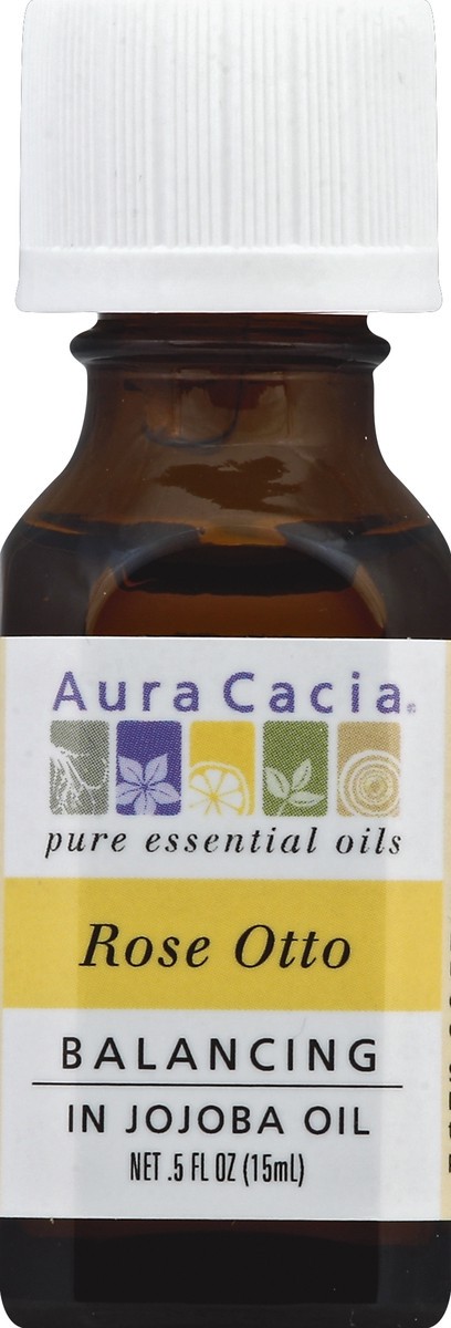 slide 3 of 3, Aura Cacia Rose Otto In Jojoba Oil, 0.5 oz