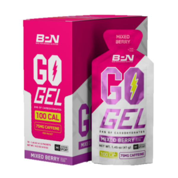 slide 1 of 1, Bare Performance Nutrition Go Gel Berry Caffeinated Box, 10 ct