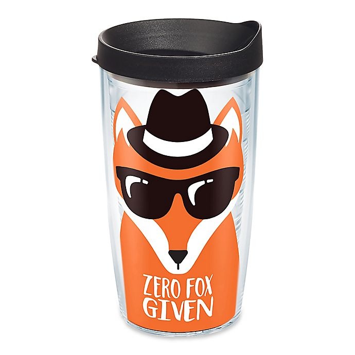 slide 1 of 1, Tervis Zero Fox Given'' Wrap Tumbler with Lid'', 16 oz