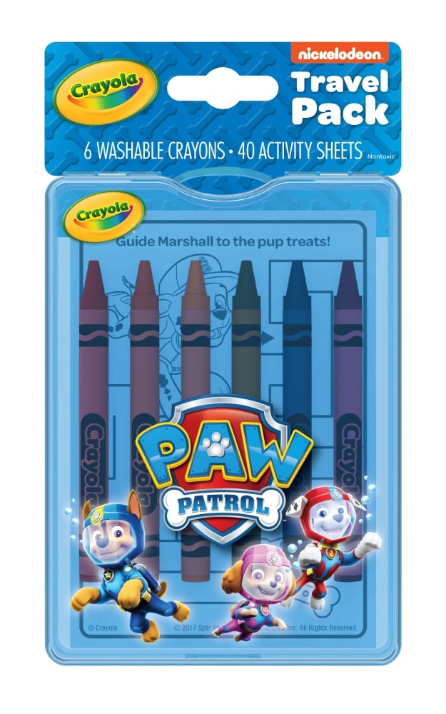 slide 1 of 1, Crayola Travel Pack Crayons And Activity Sheets Paw Patrol - Each, 1 ct