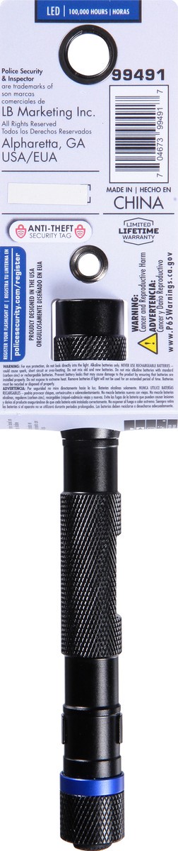 slide 5 of 9, Police Security Flashlight Inspector, 1 ct