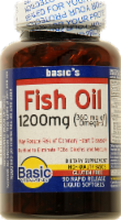 slide 1 of 1, Basic Fish Oil Softgels 1200 Mg, 90 ct