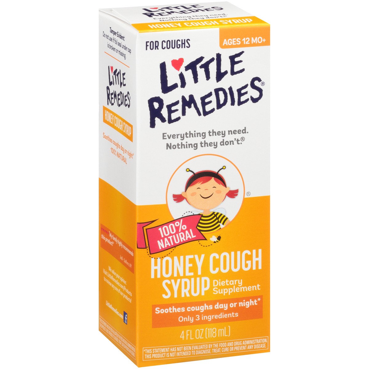 slide 4 of 10, Little Remedies Honey Cough Syrup, 100% Natural, 12 Months & up, 4 fl oz, 4 fl oz