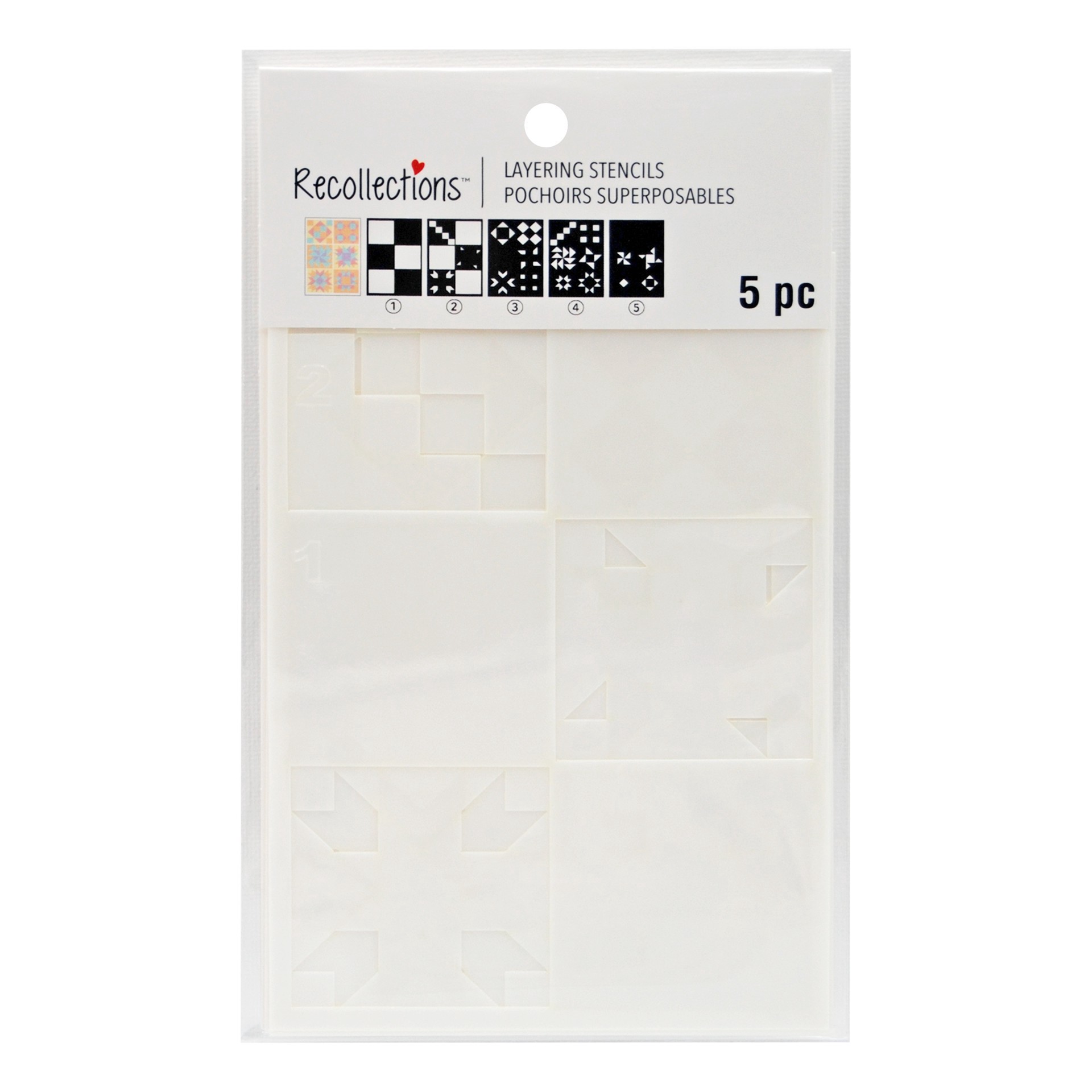 slide 2 of 3, Quilt Layering Stencils By Recollections, 4 in x 6 in