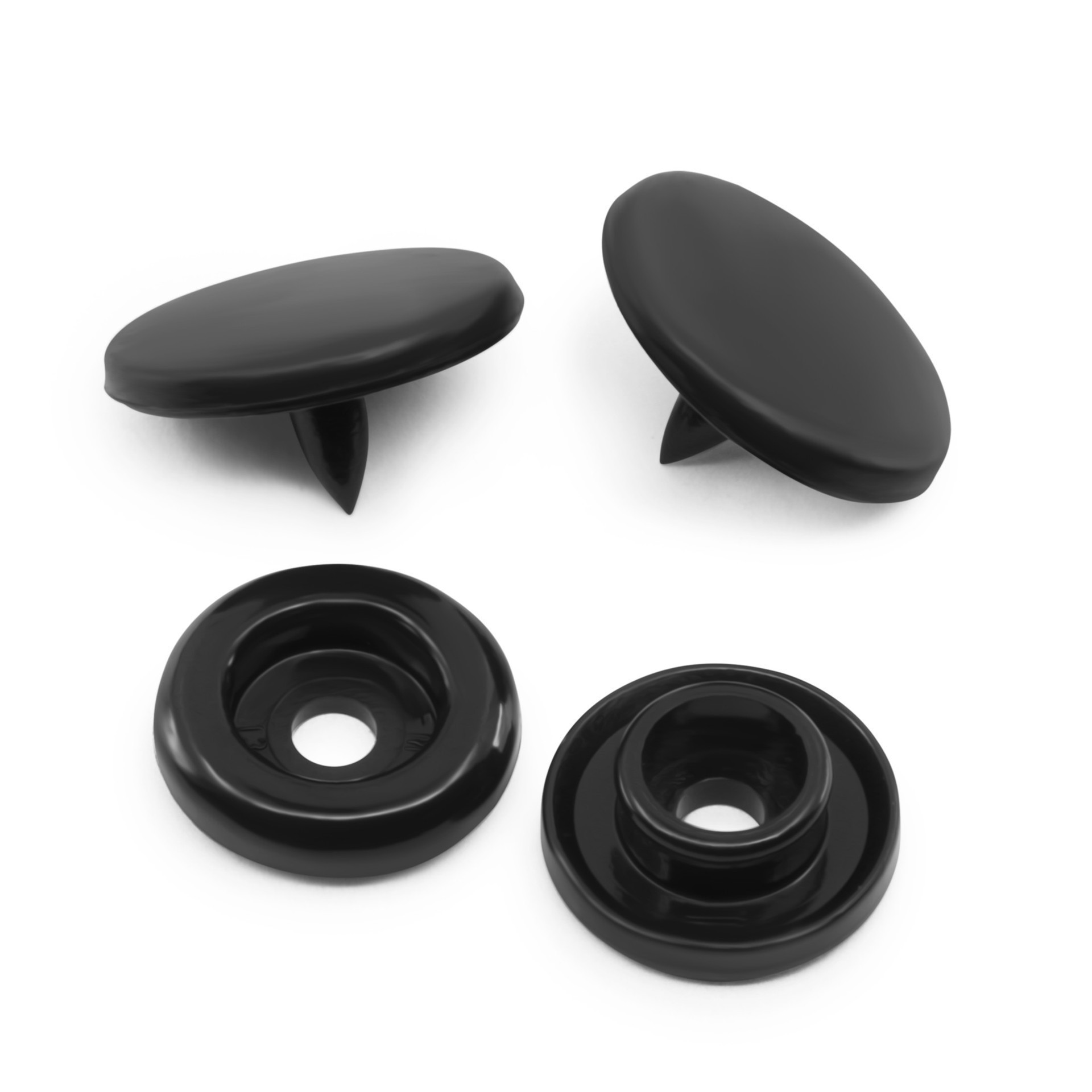slide 3 of 5, Dritz Black Plastic Snaps, size 20