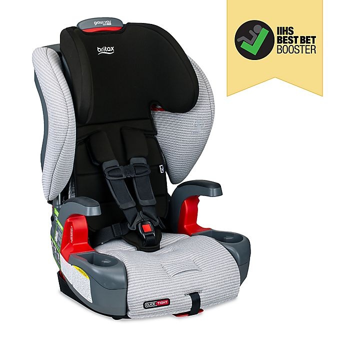 slide 2 of 12, Britax Grow With You ClickTight Clean Comfort Harness-2-Booster Car Seat - Light Grey, 1 ct