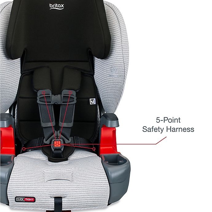 slide 12 of 12, Britax Grow With You ClickTight Clean Comfort Harness-2-Booster Car Seat - Light Grey, 1 ct