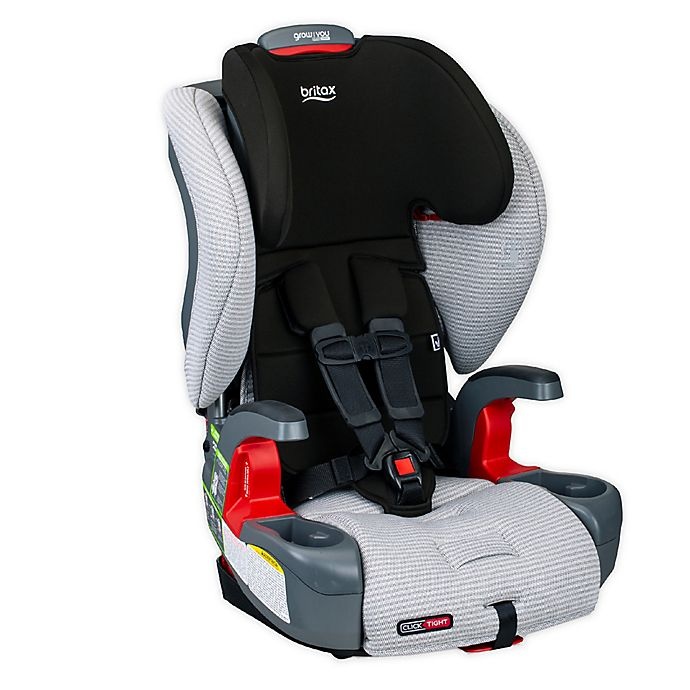 slide 1 of 12, Britax Grow With You ClickTight Clean Comfort Harness-2-Booster Car Seat - Light Grey, 1 ct