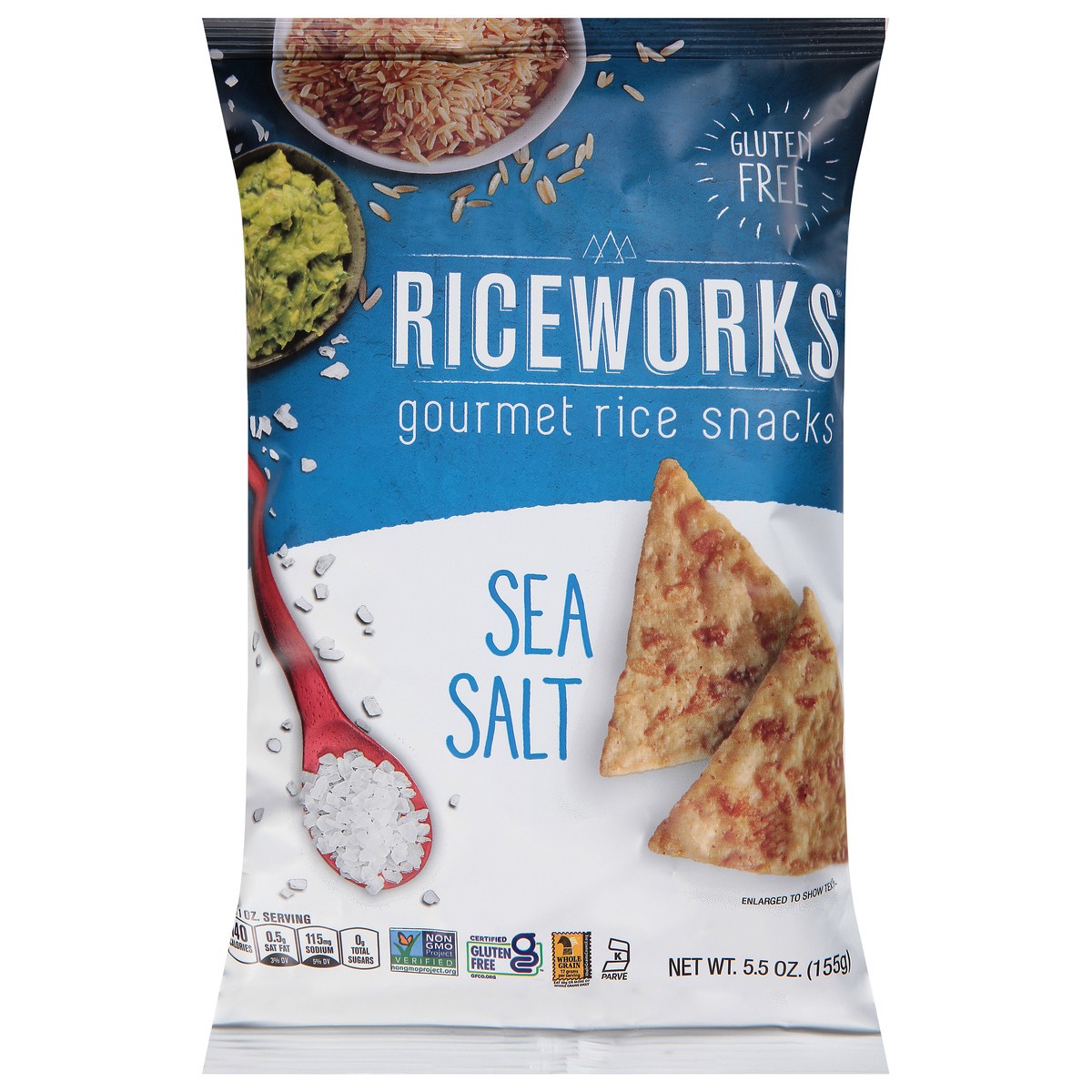 slide 1 of 5, Shearer's Riceworks Seat Salt Gourmet Rice Snacks, 5.5 oz