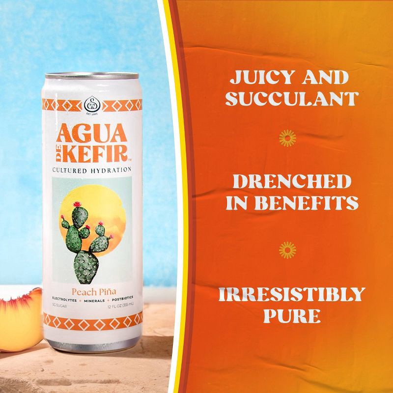 slide 6 of 6, GT's Organic Aqua Kefir Peach Pineapple, 16 oz