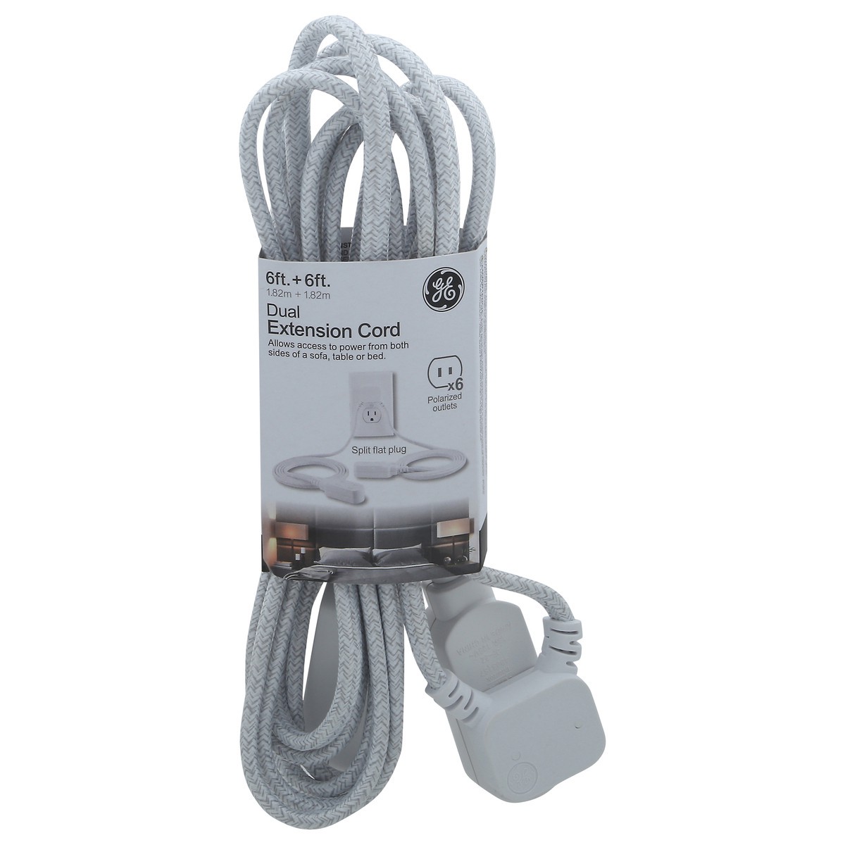 slide 7 of 12, GE Dual Extension Cord 1 ea, 1 ct