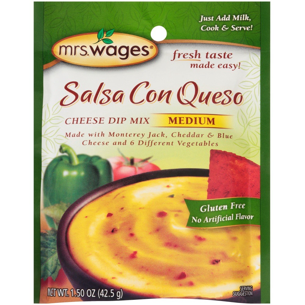 slide 2 of 2, Mrs. Wages Mrs.Wages Medium Salsa Con Queso Cheese Dip Mix, 1.5 oz