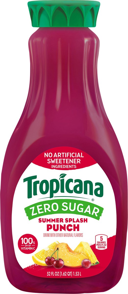 slide 6 of 8, Tropicana Zero Sugar Summer Splash Punch Drink - 52 fl oz, 52 fl oz