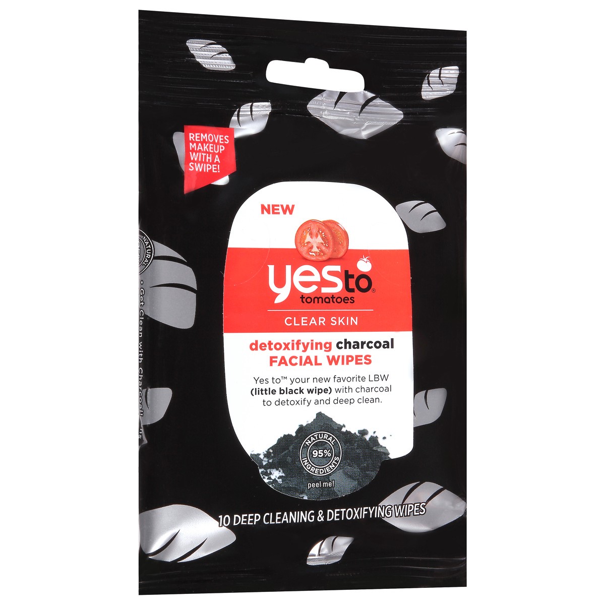 slide 2 of 9, Yes to Tomatoes Detoxifying Charcoal Facial Wipes 10 ea, 10 ct