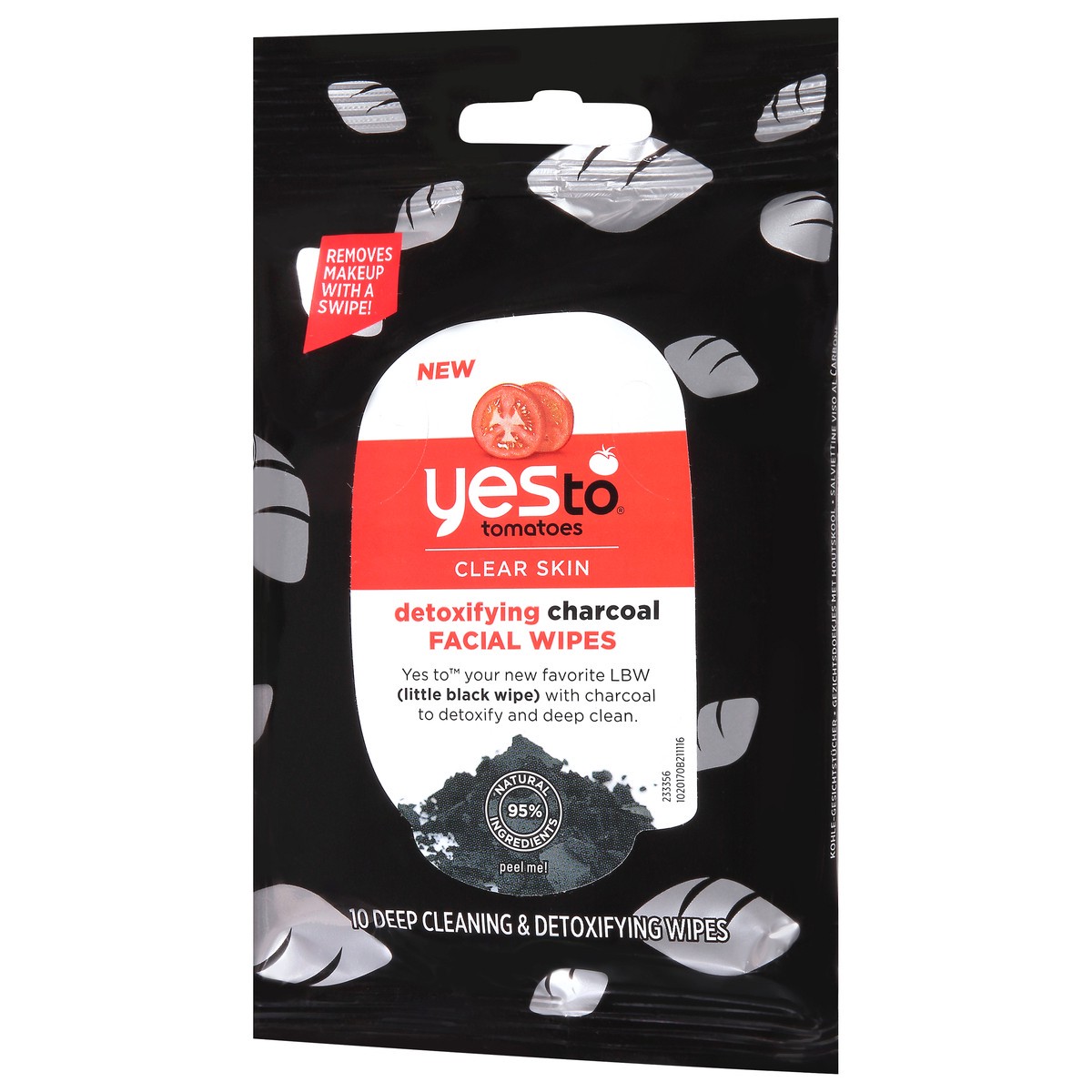 slide 3 of 9, Yes to Tomatoes Detoxifying Charcoal Facial Wipes 10 ea, 10 ct