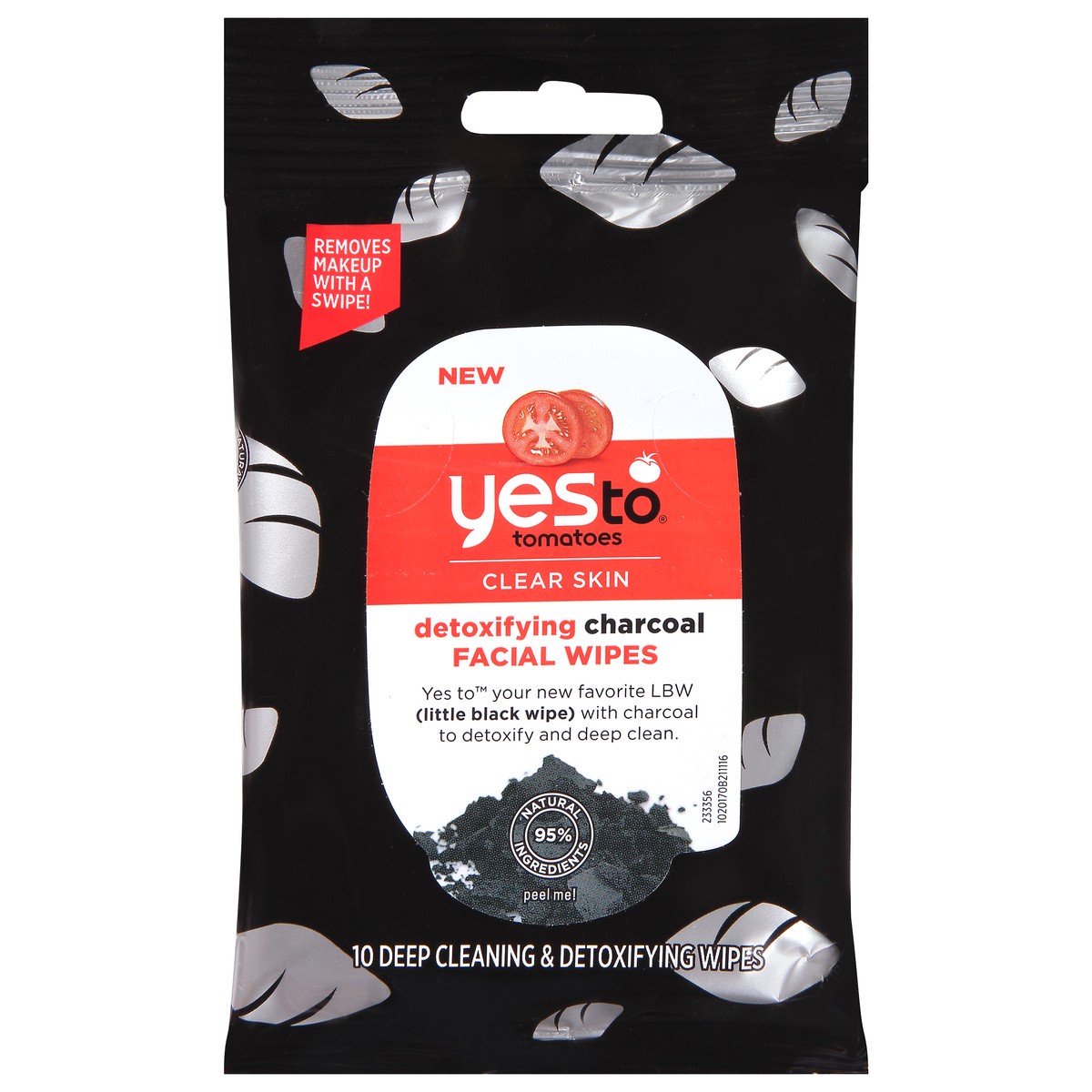 slide 1 of 9, Yes to Tomatoes Detoxifying Charcoal Facial Wipes 10 ea, 10 ct