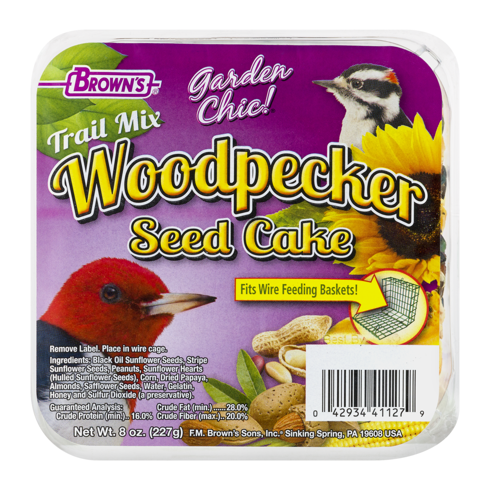 slide 1 of 1, Brown's Woodpecker Seed Cake, 8 oz