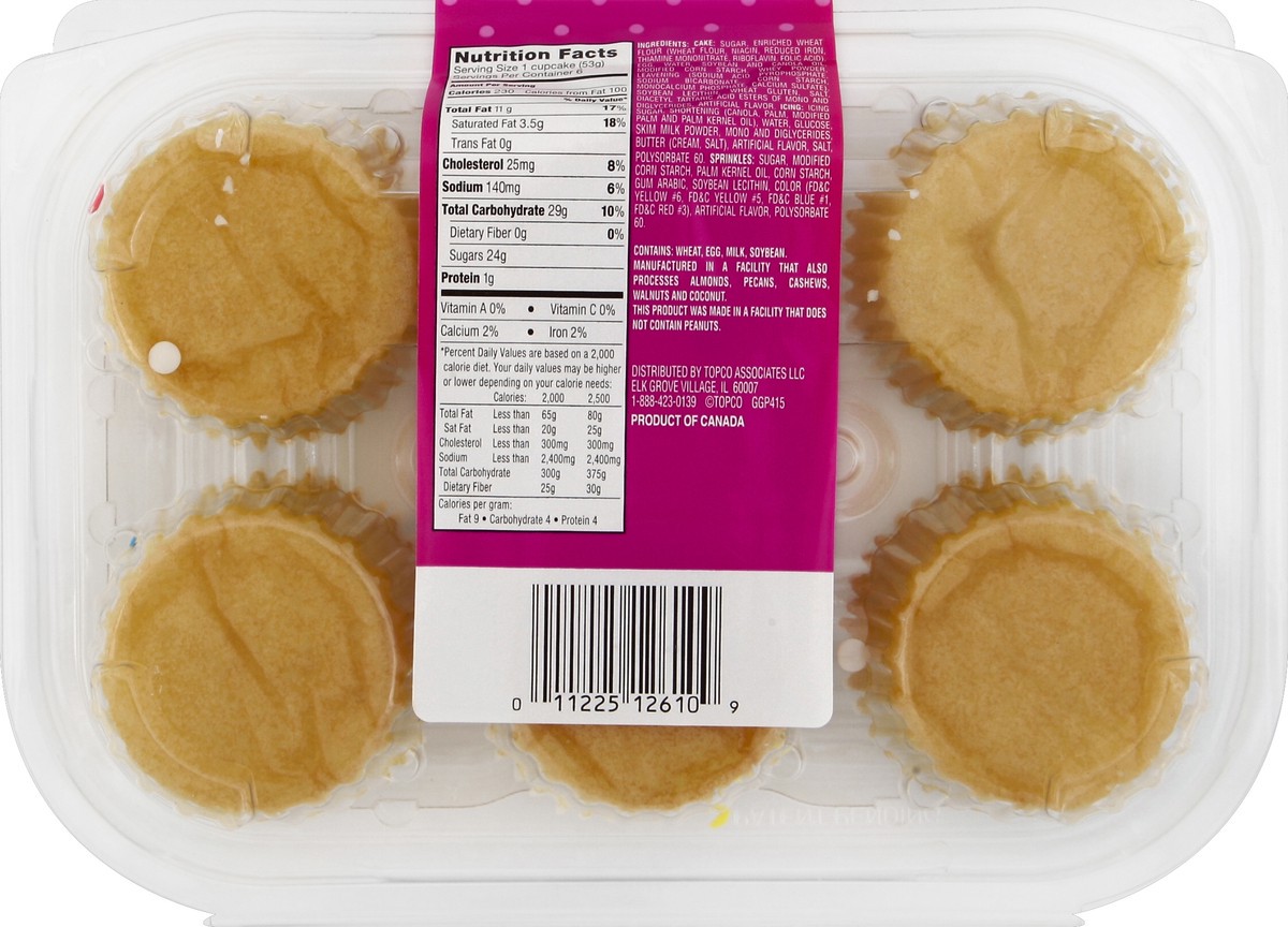 slide 4 of 6, Sweet P's Bake Shop Vanilla Cupcakes 6 ea,