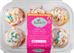 Sweet P's Bake Shop Vanilla Cupcakes 6 ea
