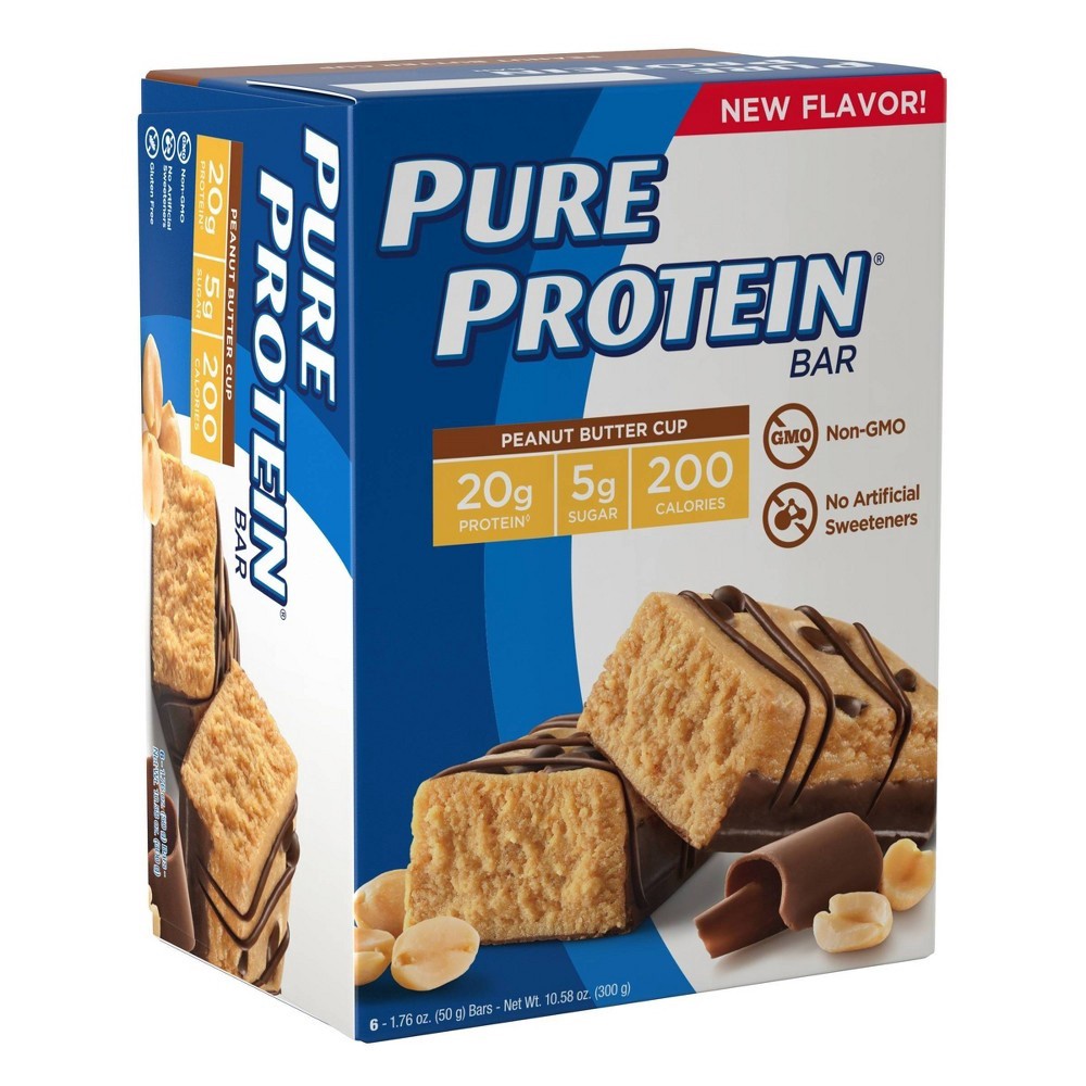 slide 2 of 3, Pure Protein Peanut Butter Cup Bar, 6 ct; 1.76 oz