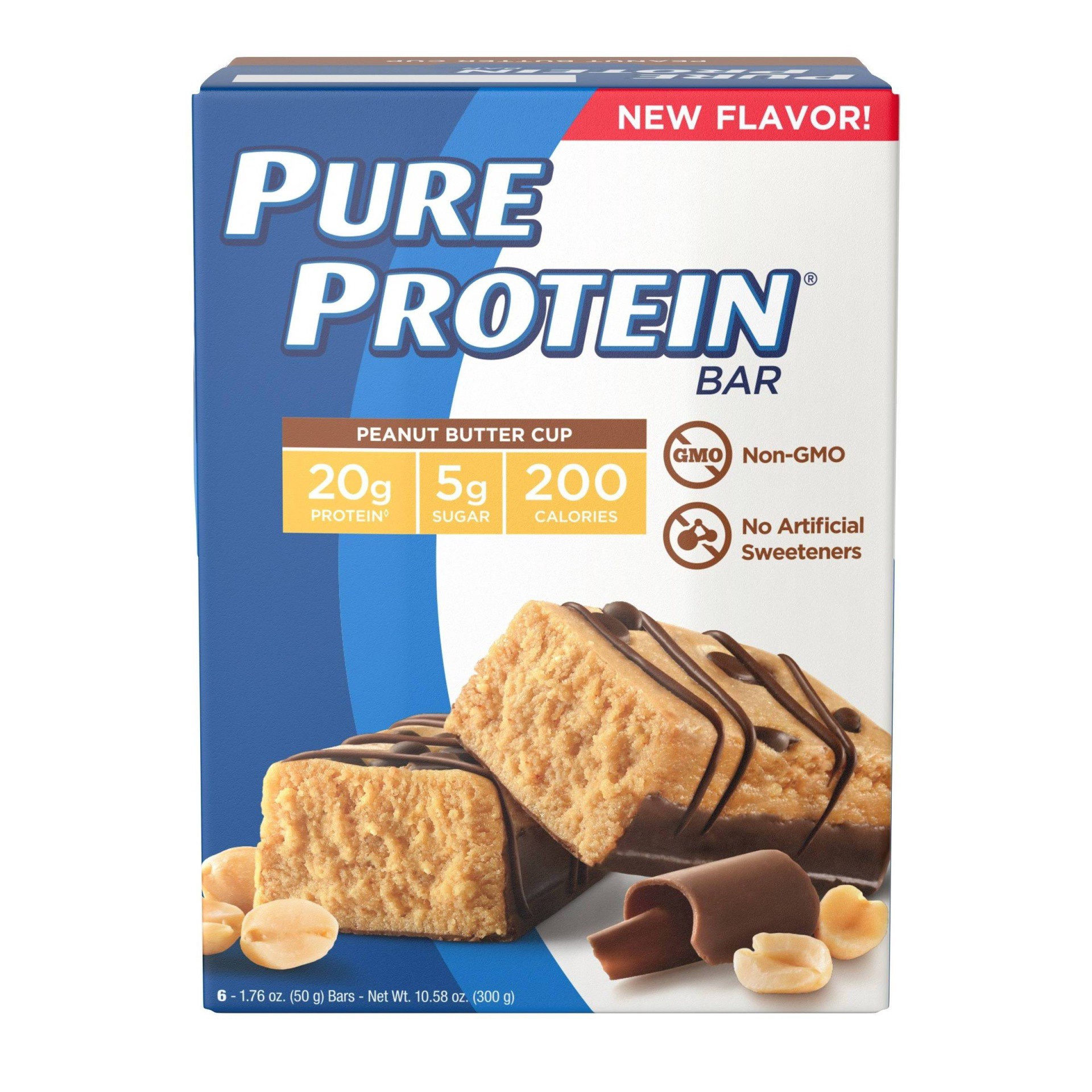 slide 1 of 3, Pure Protein Peanut Butter Cup Bar, 6 ct; 1.76 oz