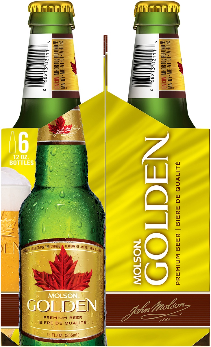 slide 6 of 8, Molson Golden Beer Bottles, 6 ct; 12 oz