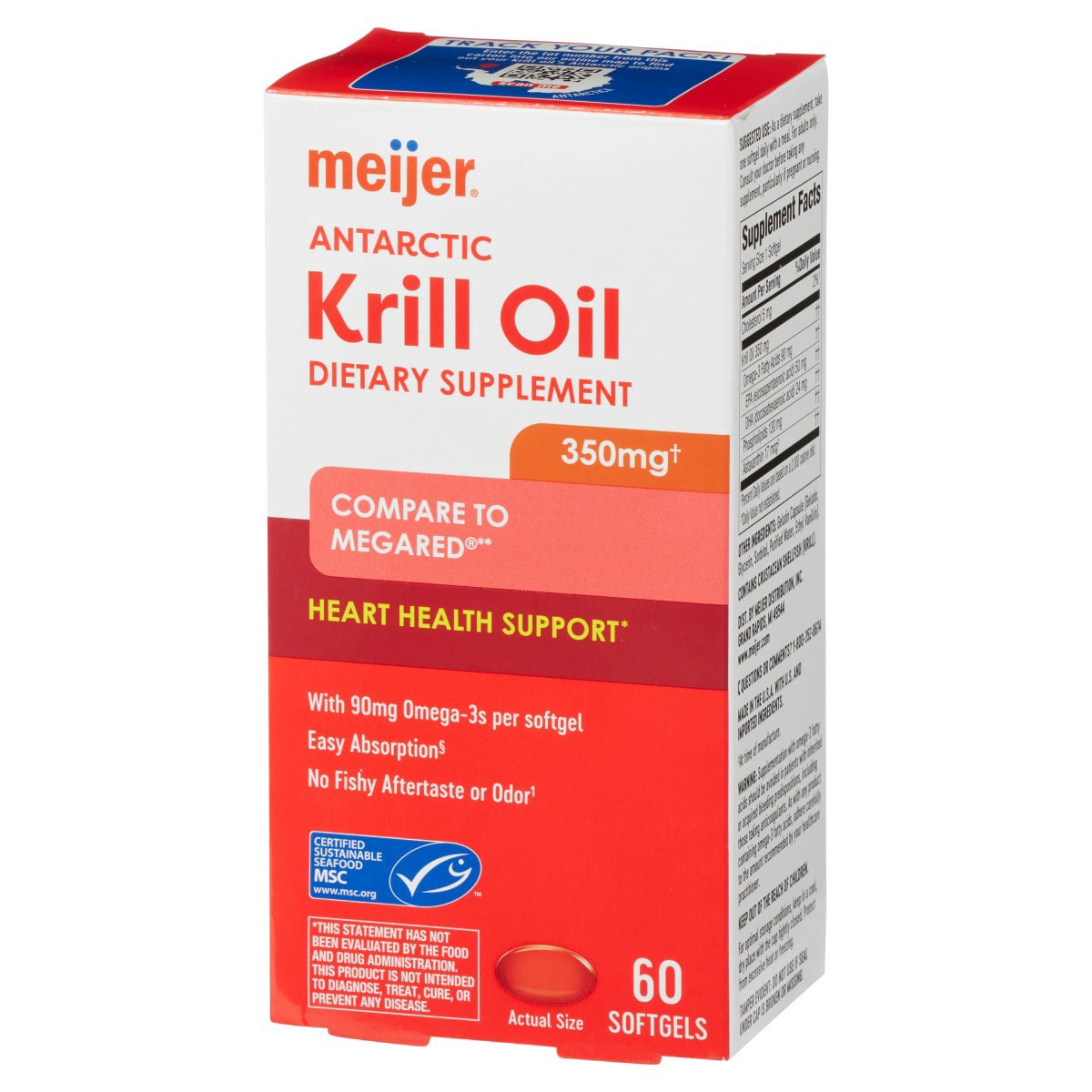 slide 5 of 29, Meijer Omega 3 Krill Oil Softgels, 350 mg, 60 ct