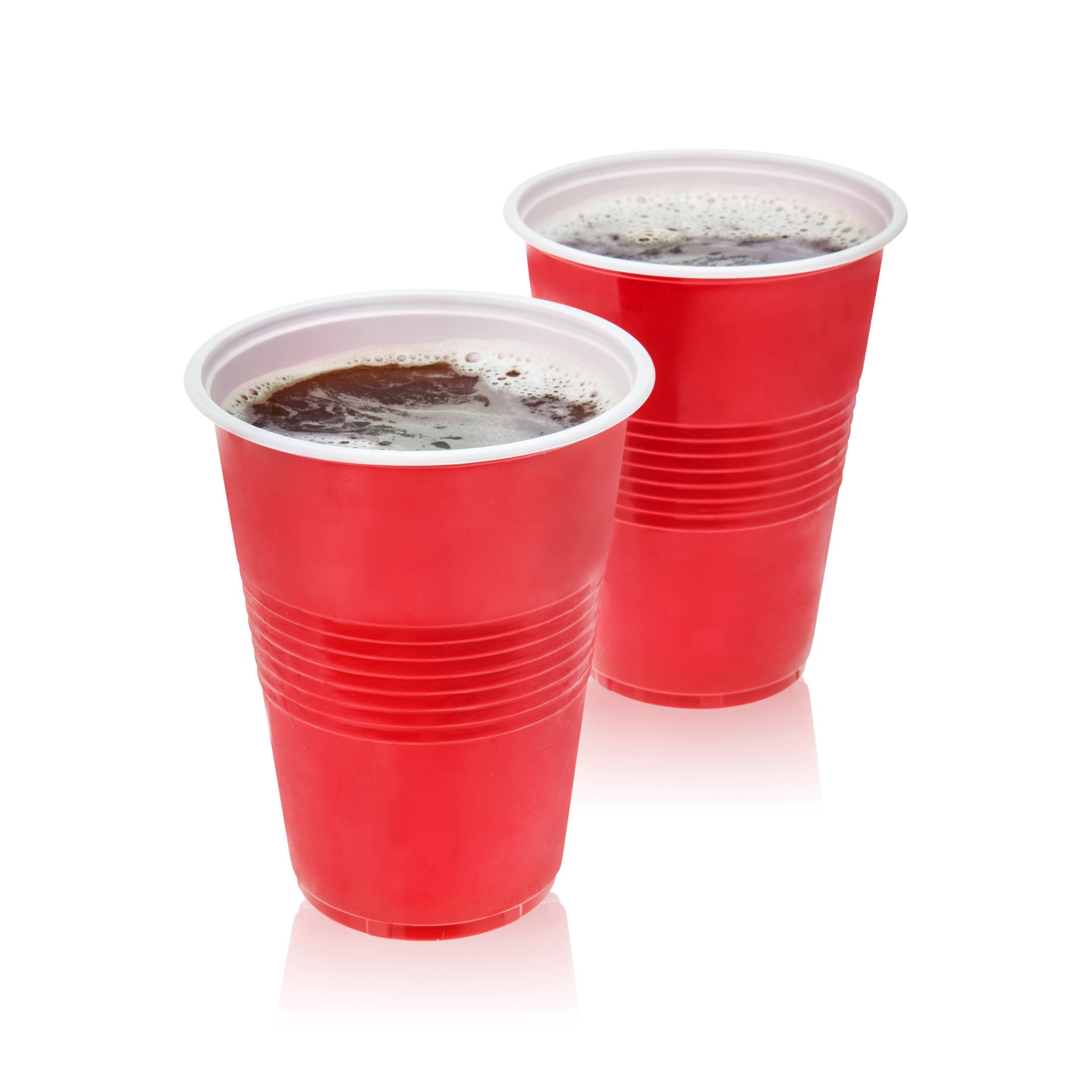 slide 3 of 5, True Red Party Cups, Disposable Cups, Drink Cups for Cocktails and Beer, 16 Ounce Capacity, Plastic, Red, Set of 24, 24 ct