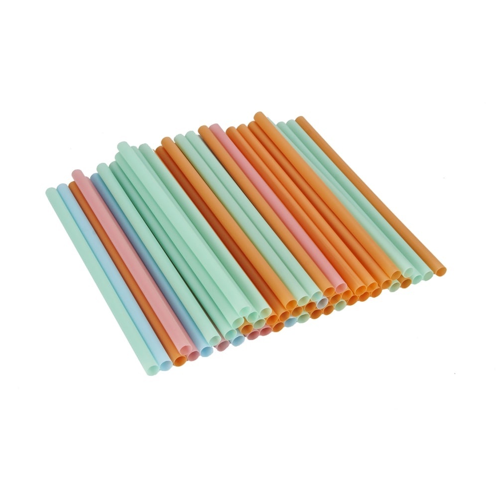 slide 1 of 1, Everyday Living Milkshake Straws - Multi-Color, 50 ct