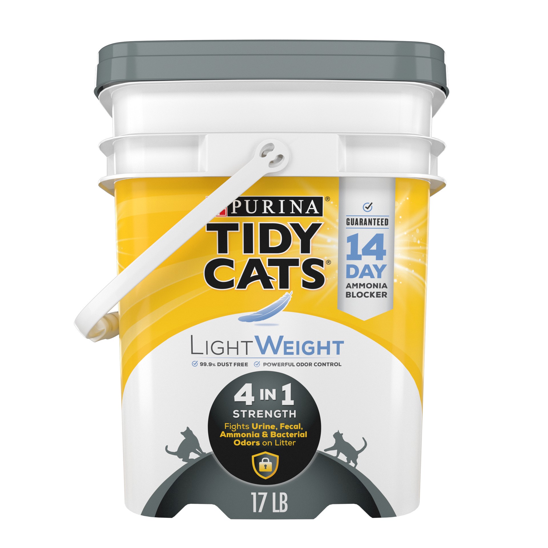 slide 1 of 8, Tidy Cats LightWeight 4-in-1 Strength Clumping Litter for Multiple Cats, 17 lb