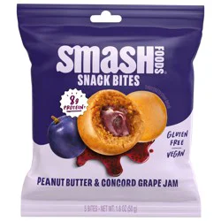 Smash Foods Peanut Butter & Concord Grape Jam Snack Bites