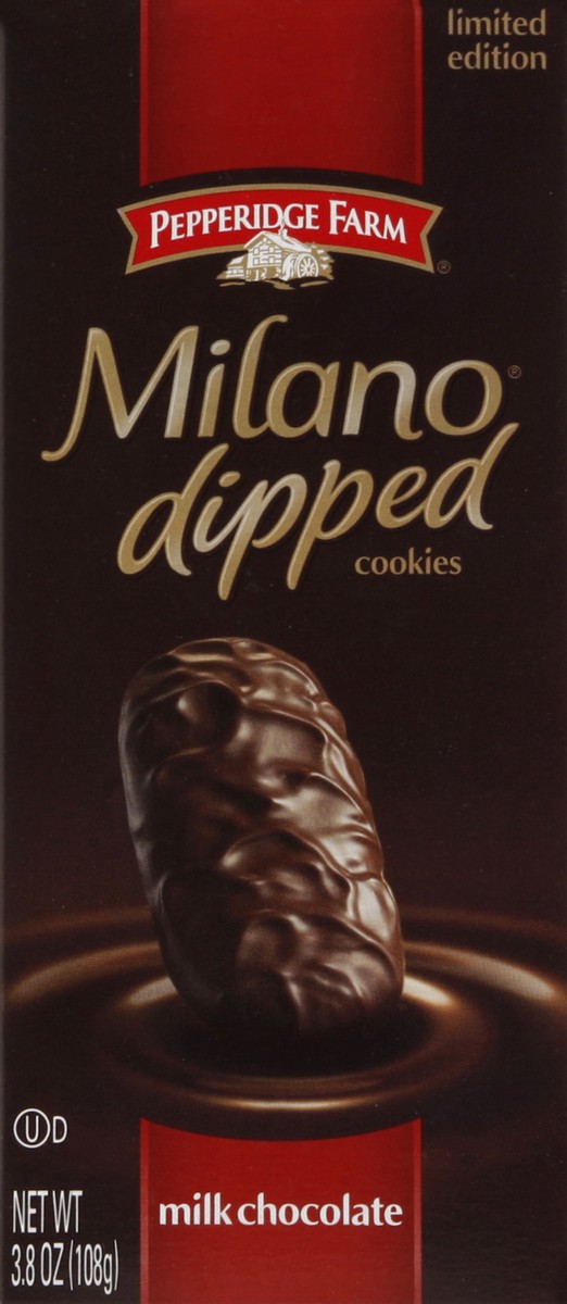 slide 4 of 4, Pepperidge Farm Milano Cookies Milk Chocolate Dipped, 3.8 oz