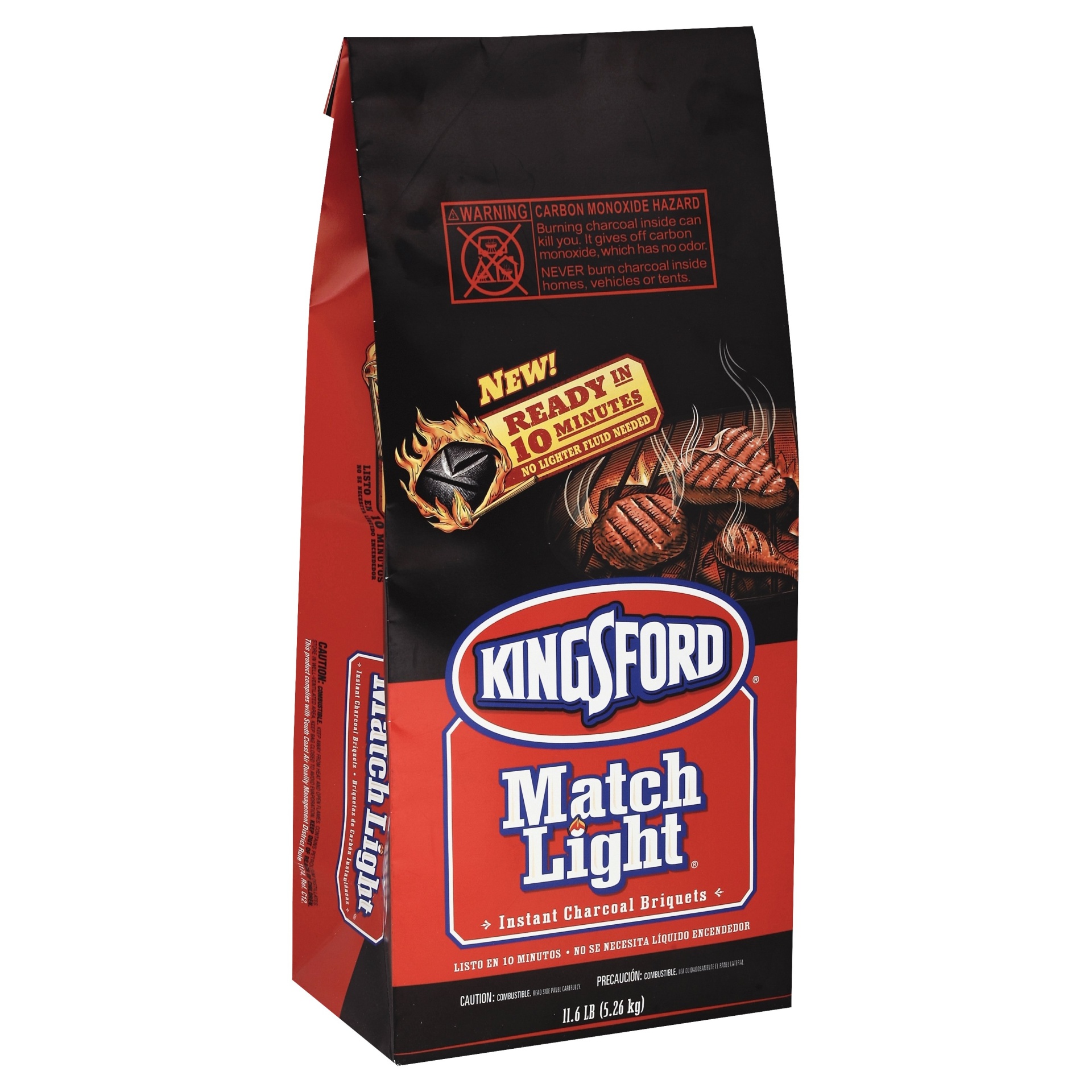 slide 1 of 1, Kingsford Match Light Instant Charcoal Briquettes, 11.6 lb