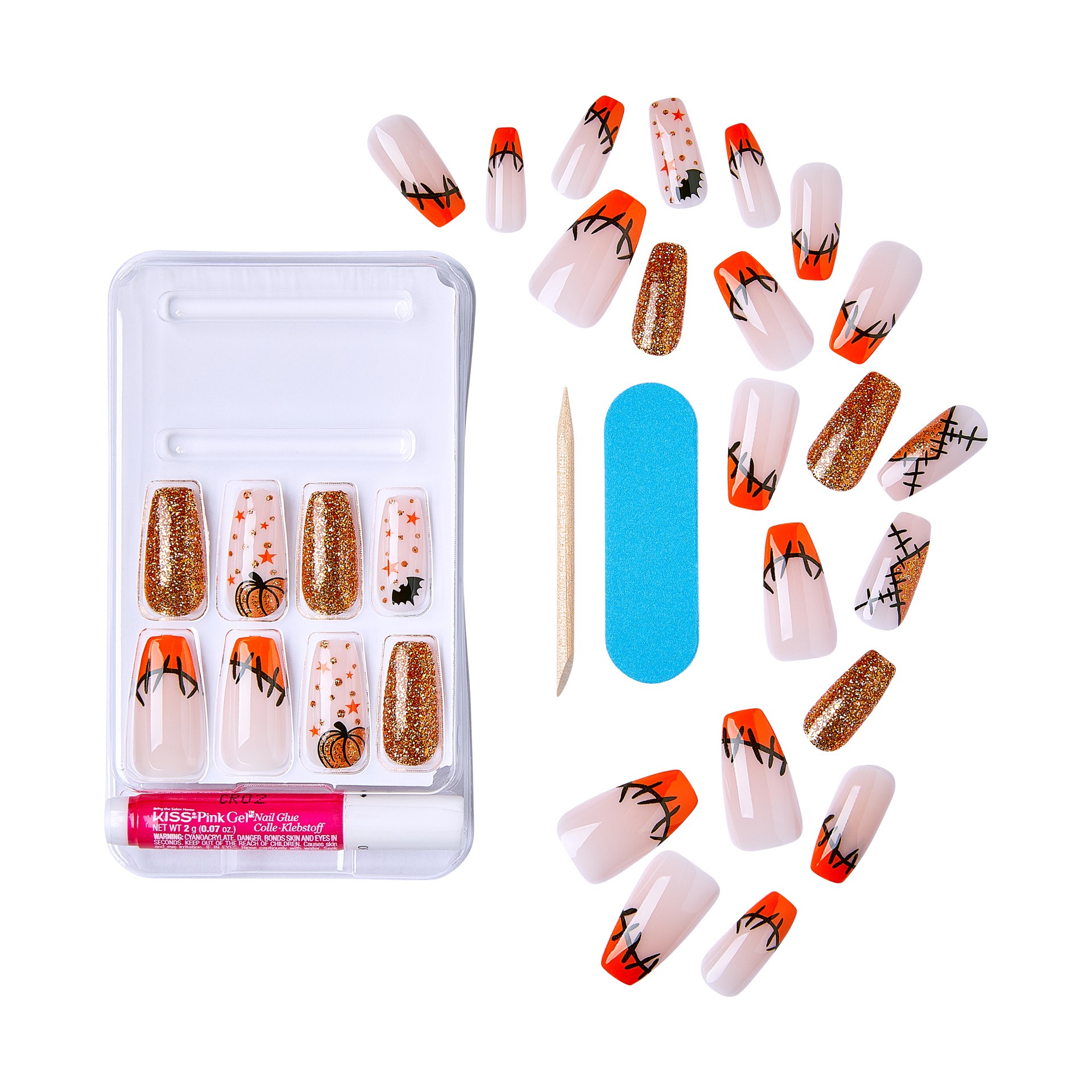 slide 2 of 5, KISS Halloween Special Design Nails, ‘Wicked'', 28 Count, 1 ct