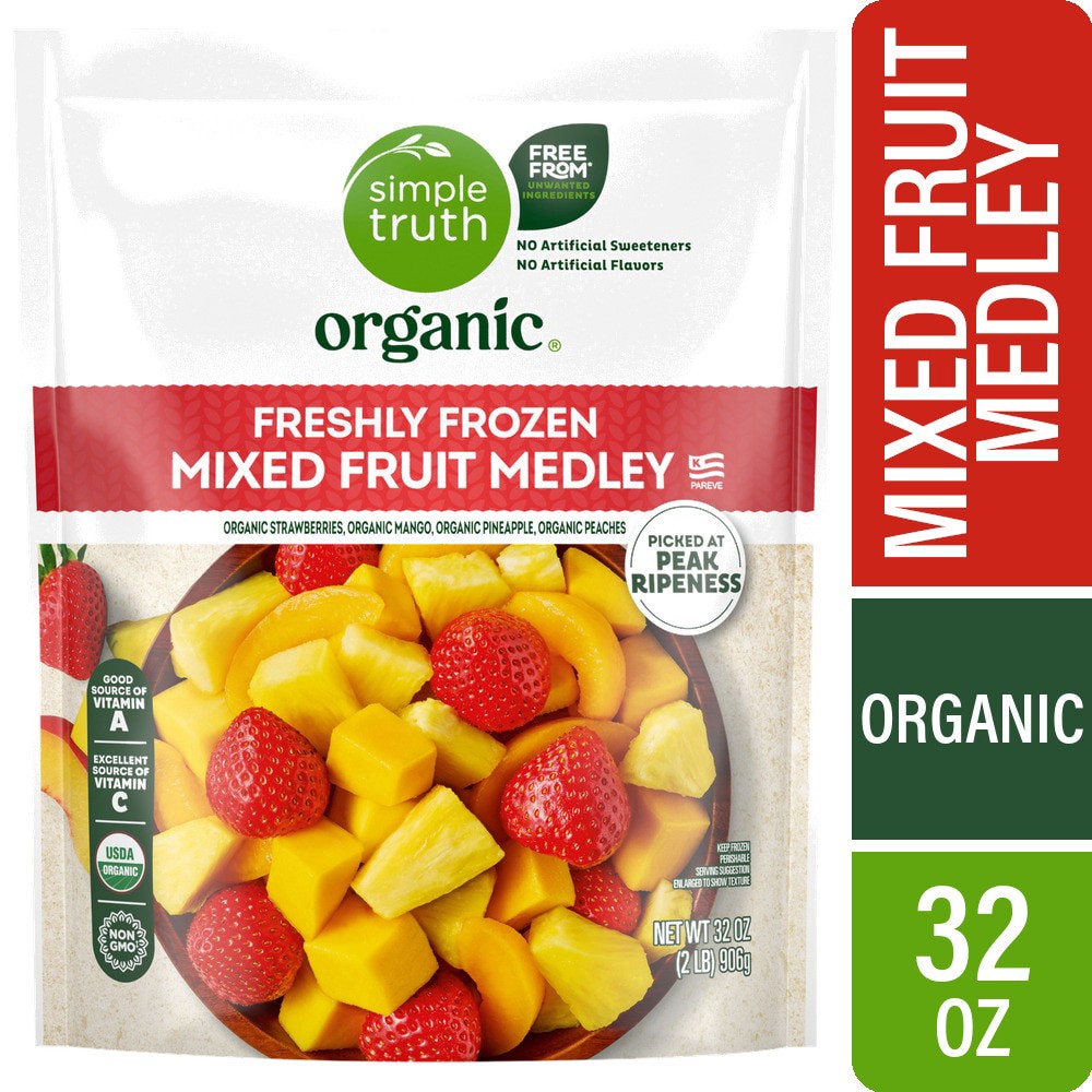 slide 1 of 2, Simple Truth Organic Frozen Mixed Fruit Medley, 32 oz