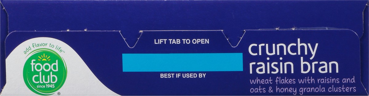 slide 8 of 11, Food Club Cereal, Raisin Bran, Crunchy, 18.19 oz