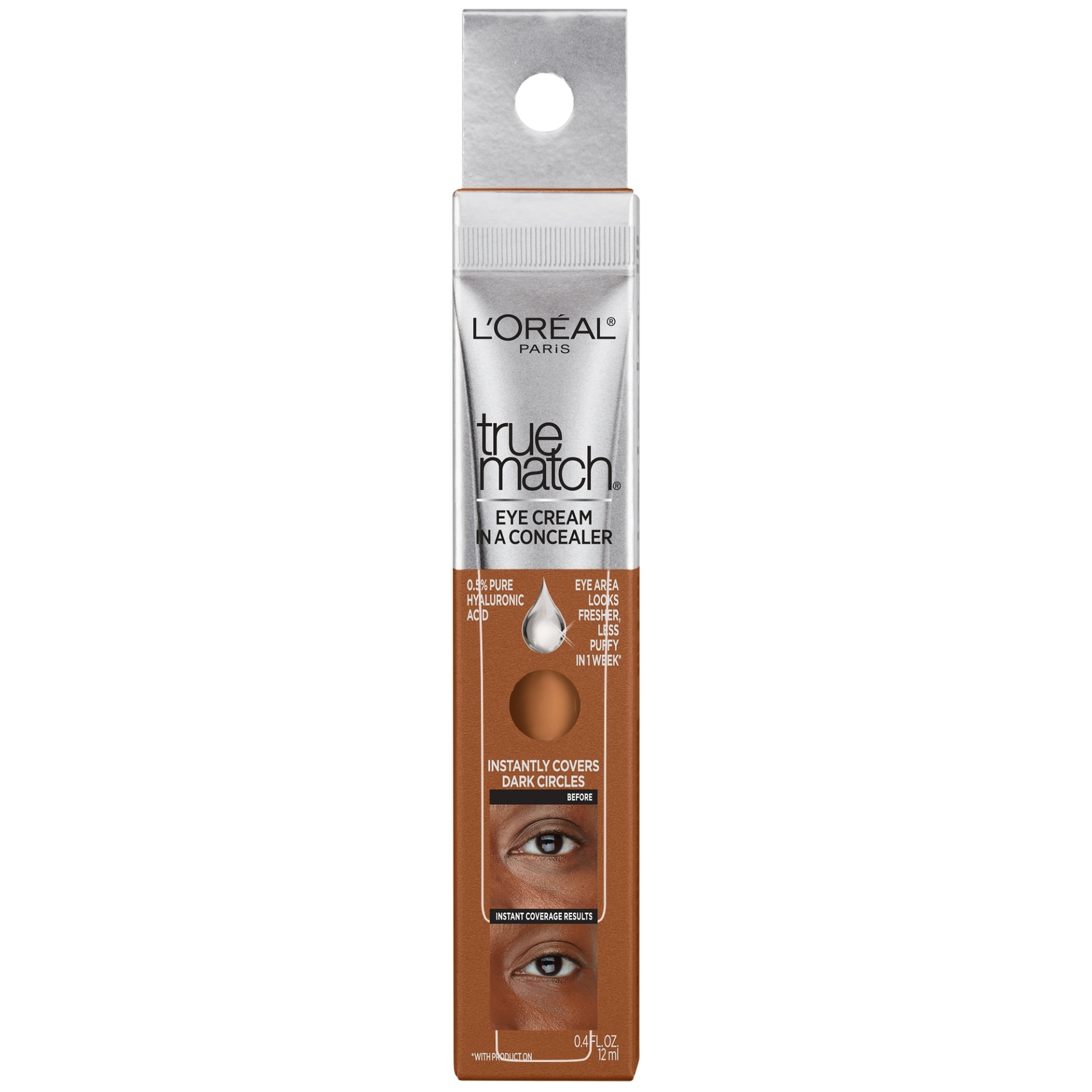 slide 1 of 1, L'Oréal True Match Eye Cream in a Concealer, Deep N9-10, 0.4 fl oz