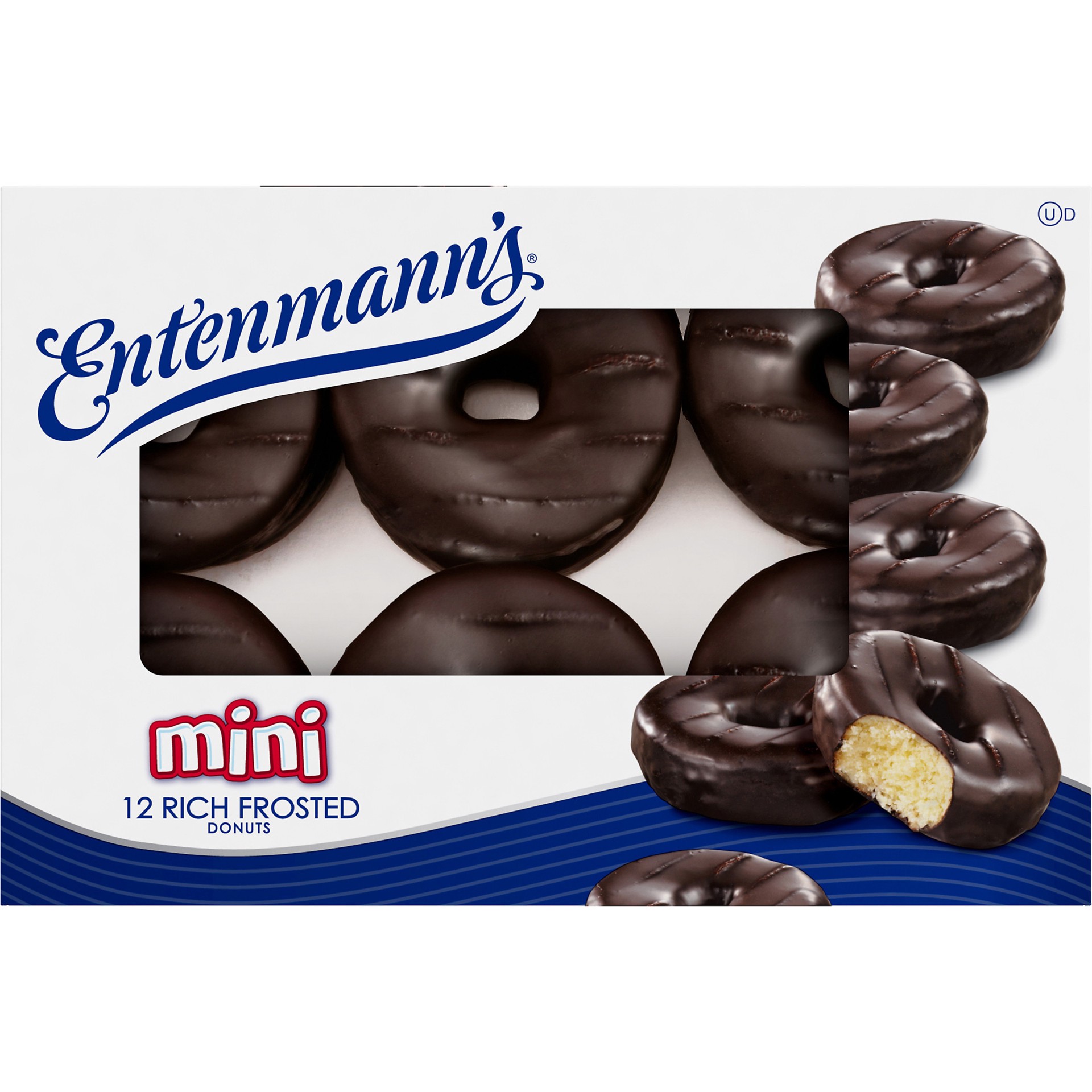 slide 1 of 44, Entenmann's Mini Rich Frosted Donuts, 12 count, 12 ct