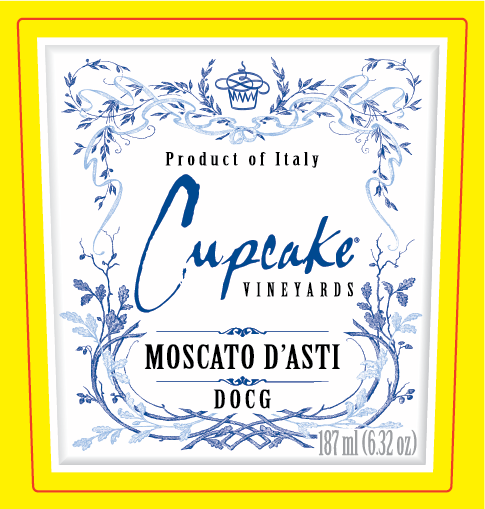 slide 2 of 5, Cupcake Moscato d'Asti, White Wine, Italy 2020, 1 ct, 187ml Bottle, 187 ml