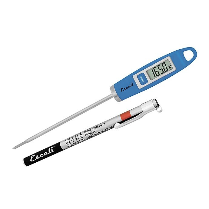 slide 1 of 9, Escali Gourmet Digital Thermometer - Blue, 1 ct