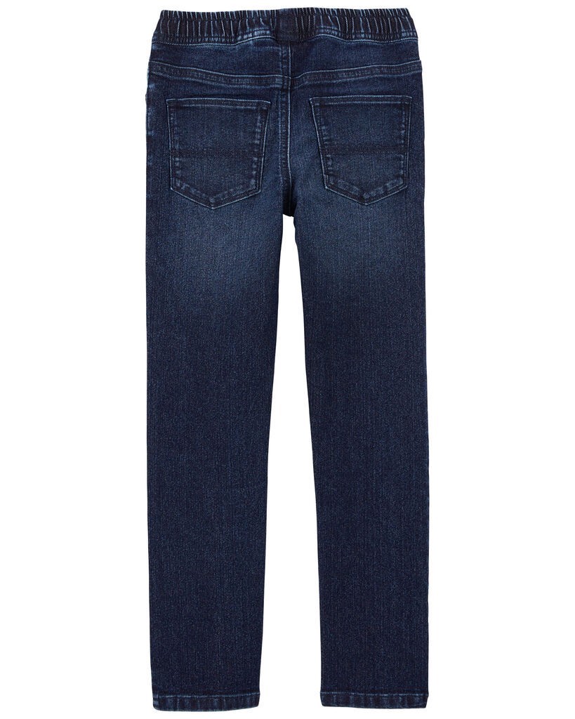 slide 3 of 3, Oshkosh Kid Knit-Like Denim Drawstring Jeans Dark Wash 14, 1 ct