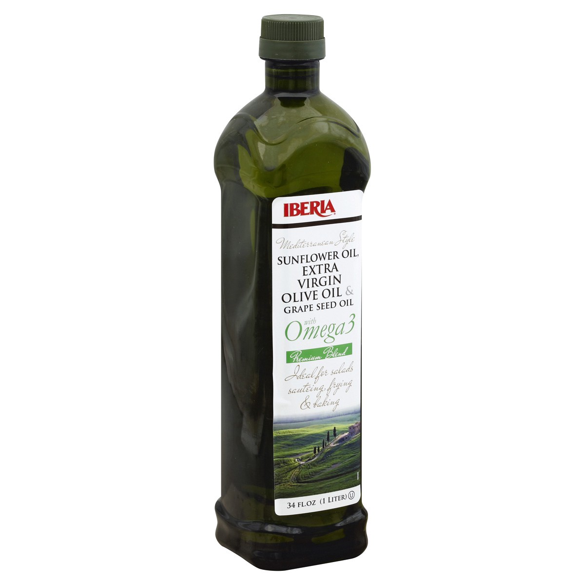 slide 3 of 3, Iberia Sunflower Oil, Extra Virgin Olive Oil & Grape Seed Oil 34 oz, 34 oz