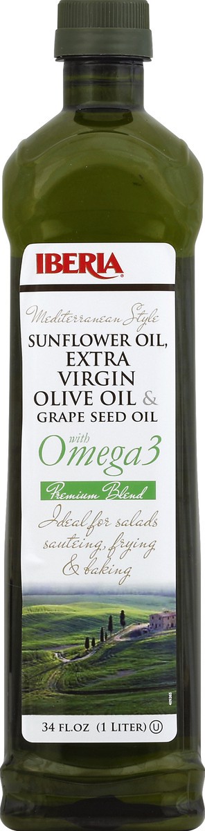 slide 1 of 3, Iberia Sunflower Oil, Extra Virgin Olive Oil & Grape Seed Oil 34 oz, 34 oz