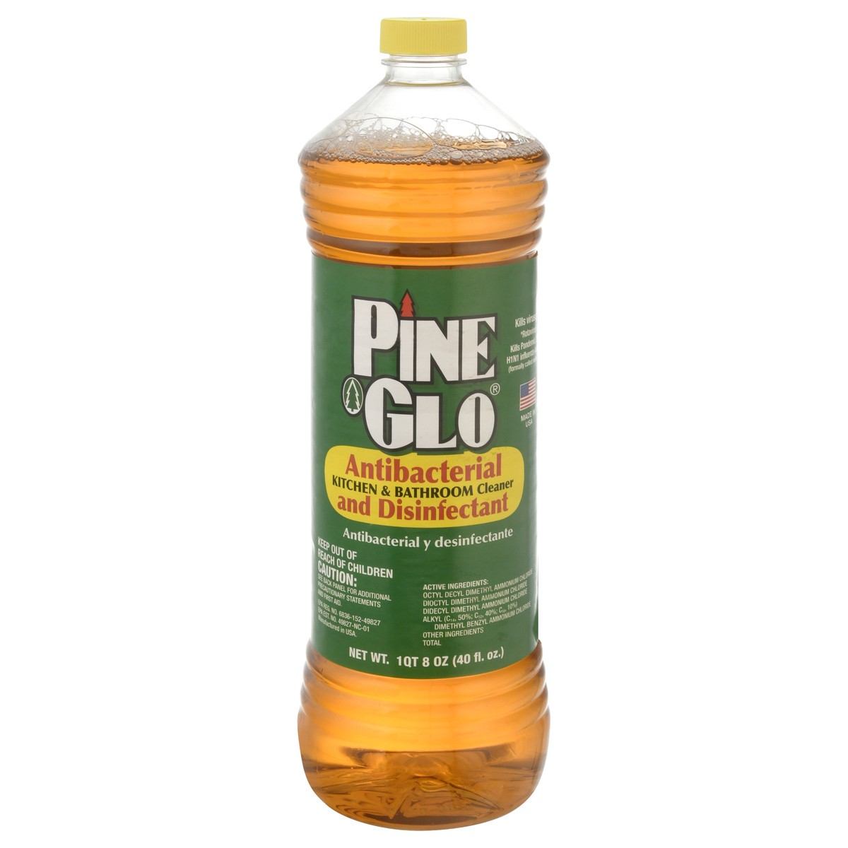 slide 8 of 10, Pine Glo Antibacterial & Disinfectant Kitchen & Bathroom Cleaner 40 fl oz, 40 fl oz