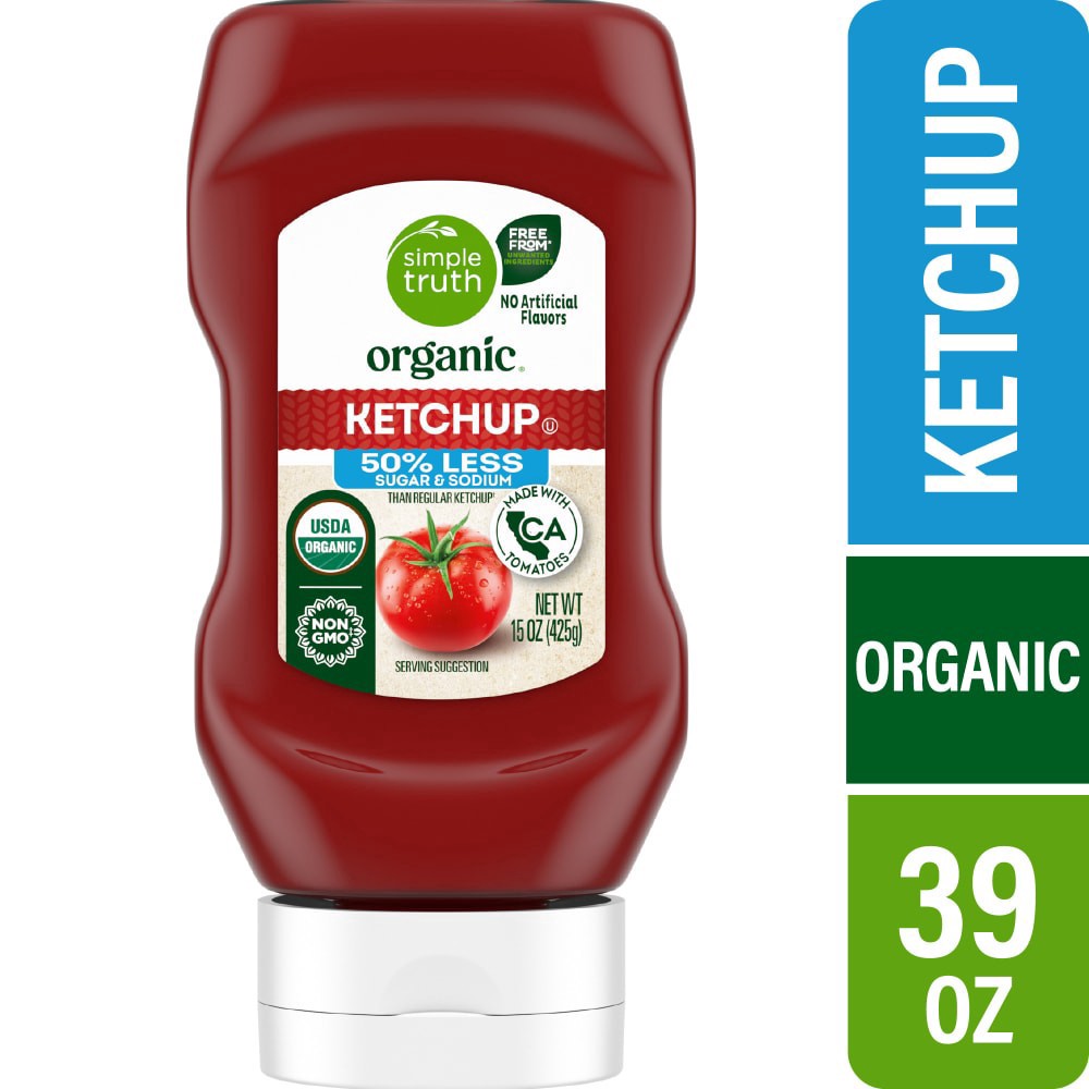 slide 1 of 5, Simple Truth Organic Tomato Ketchup, 15 oz
