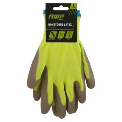 Awp Work Gloves, Honeycomb Latex, L