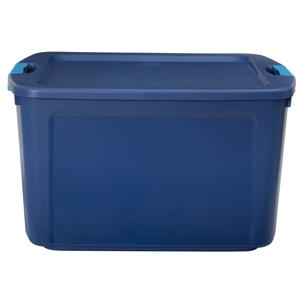 slide 1 of 6, Sterilite Latching Storage Tote - True Blue, 72 qt