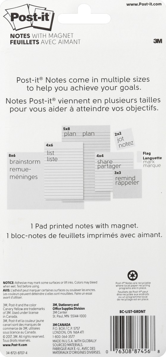 slide 6 of 6, Post-it Watercolor Lined Notepad, 4 in x 8 in