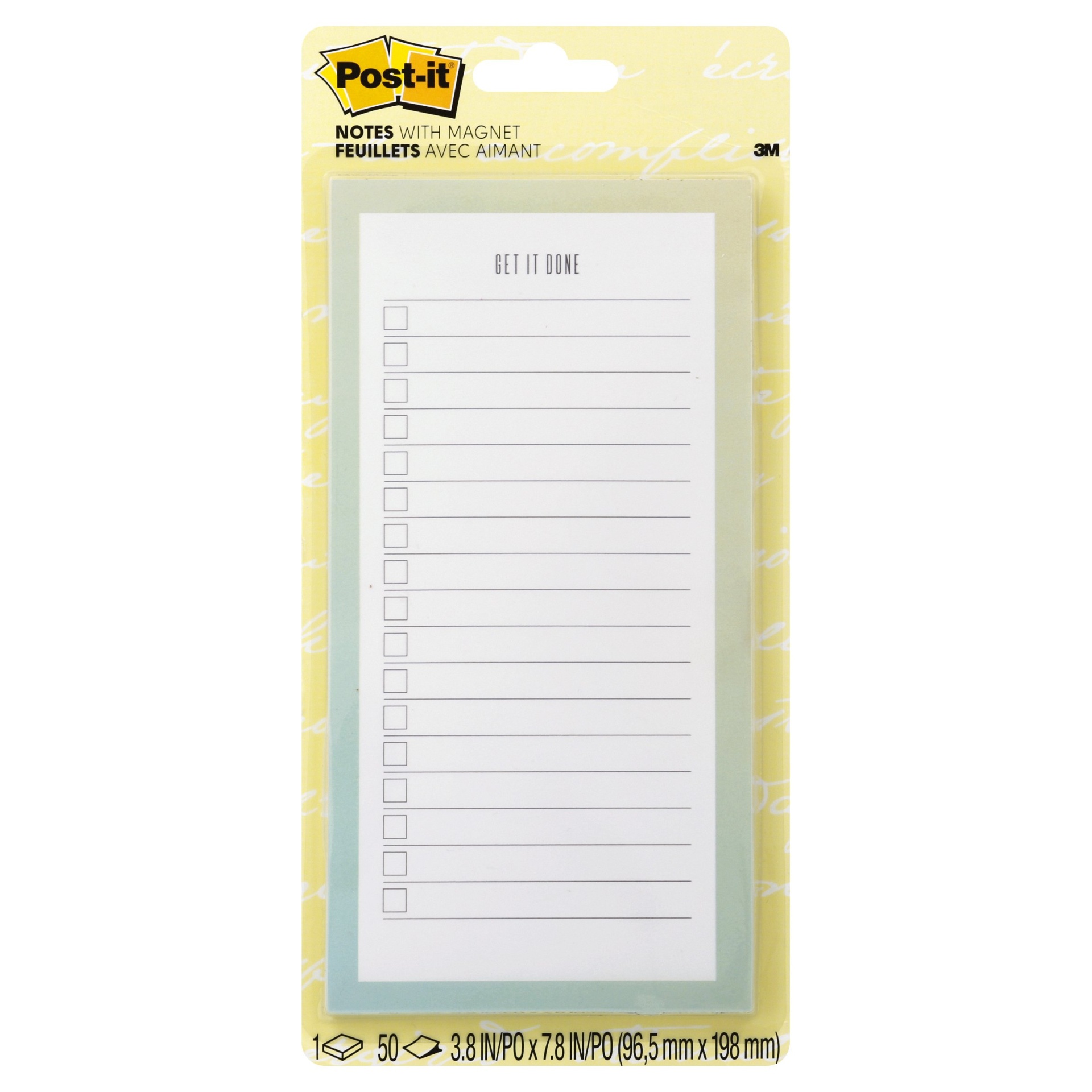 slide 1 of 6, Post-it Watercolor Lined Notepad, 4 in x 8 in